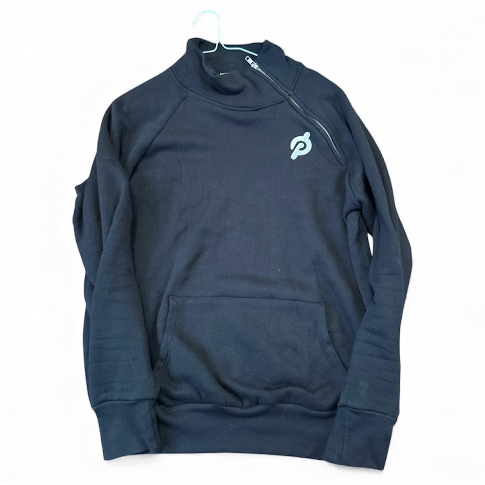 Outdoor pelaton half zip black work out sweater mens